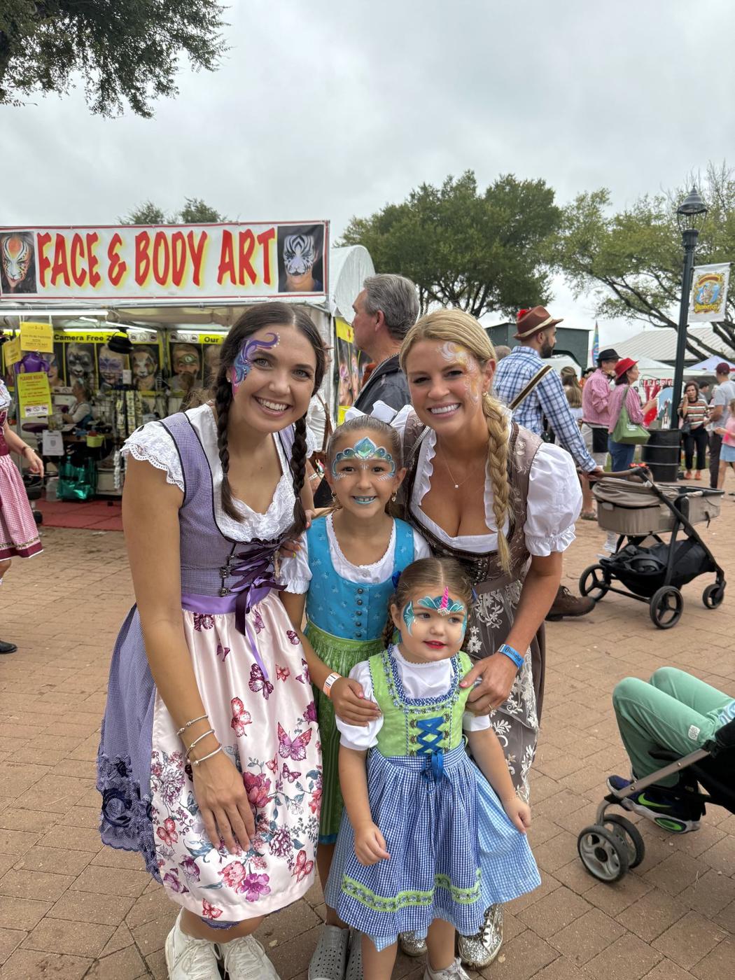 Face painting at Fredericksburg Oktoberfest 2026