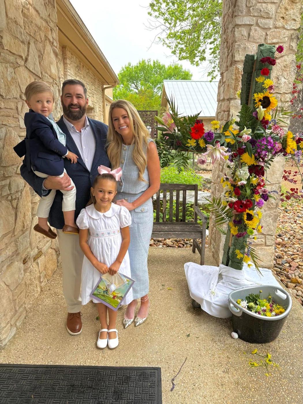 Savannah and her family on Easter at St. Barnabas Episcopal Church in Fredericksburg