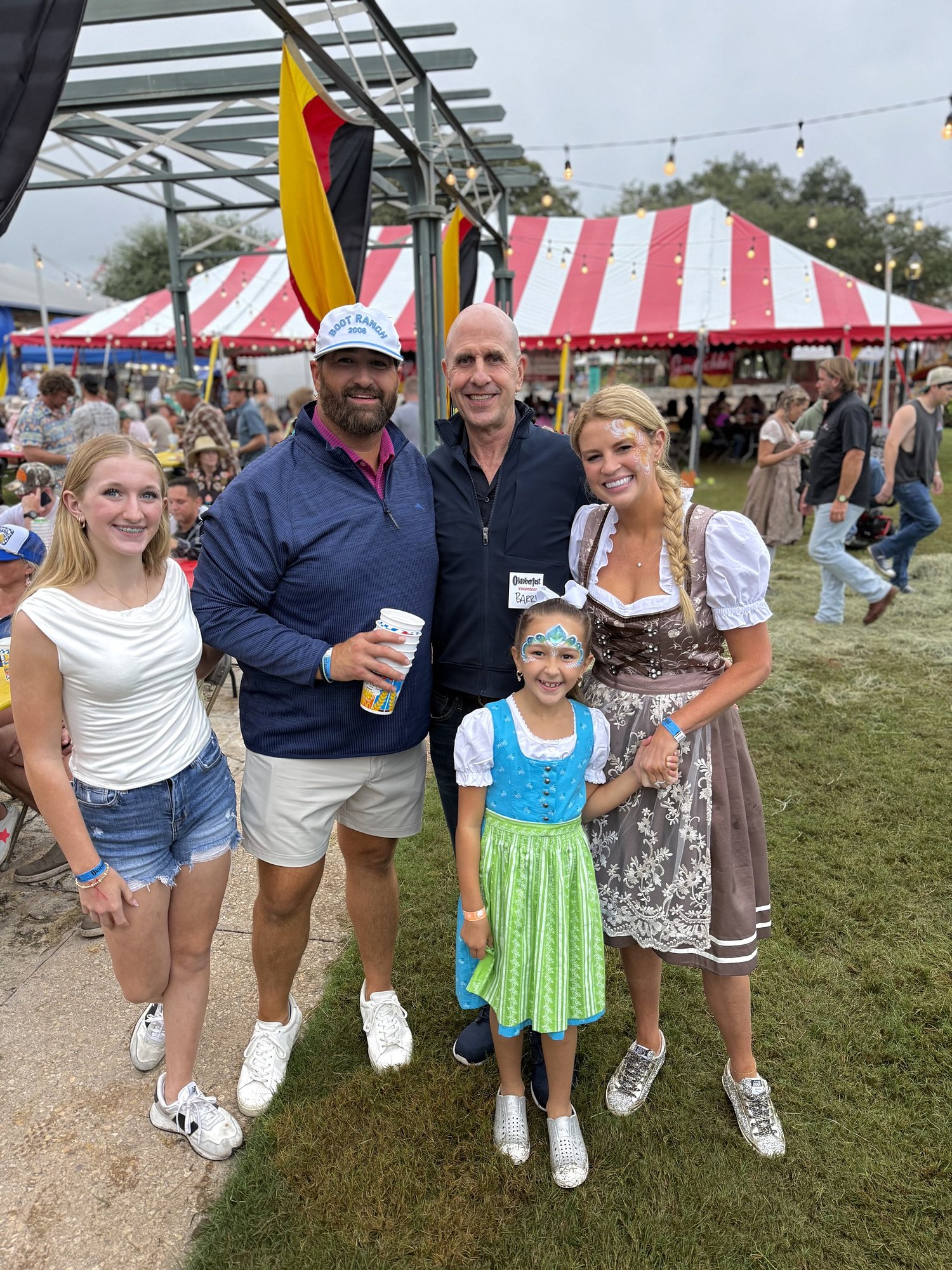 Savannah Sikes with David, her dad and the kids at Fredericksburg Oktoberfest 2026