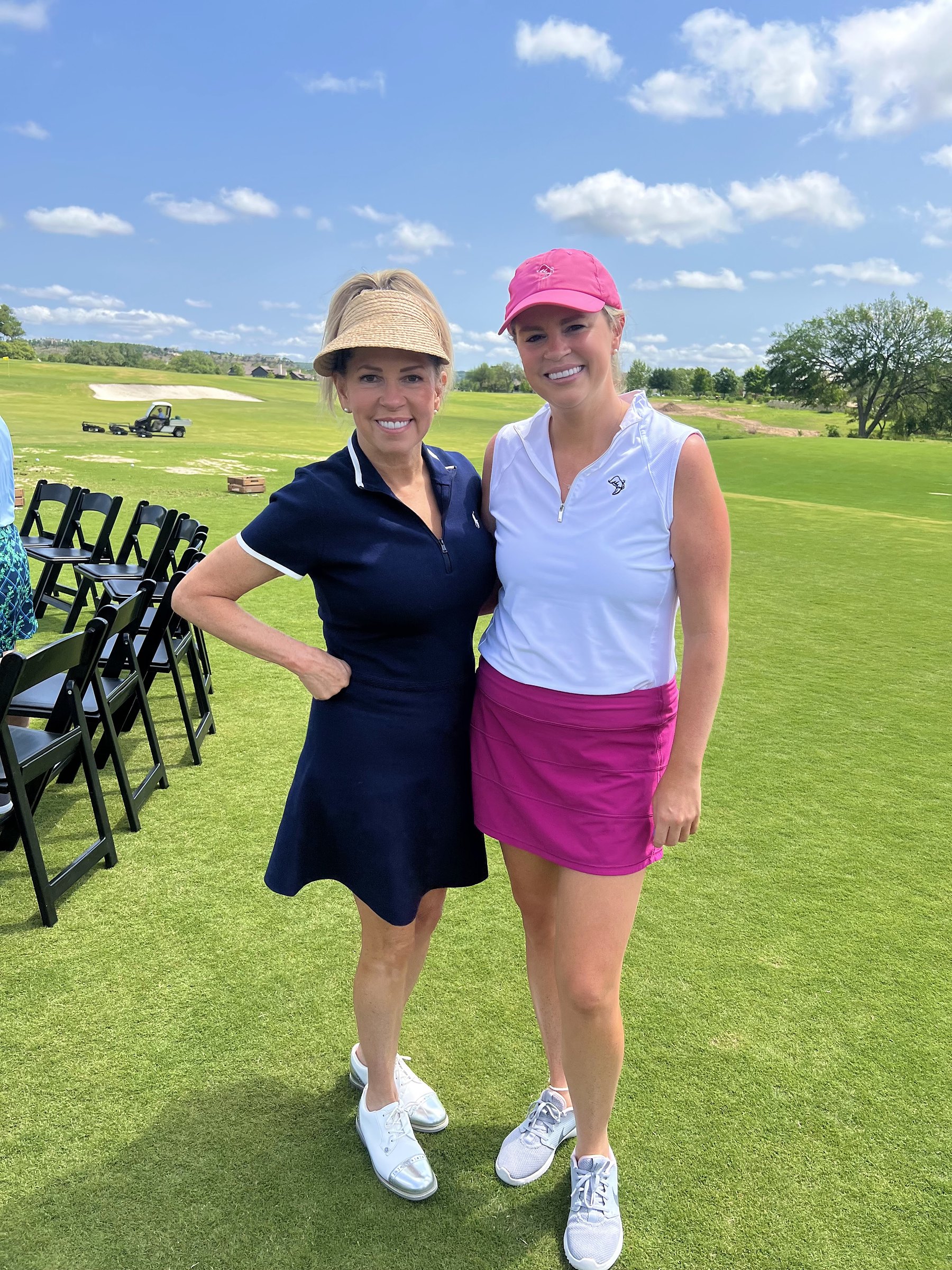Savannah Sikes and her mom golfing at Boot Ranch